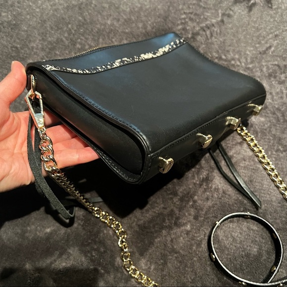 Rebecca Minkoff Convertible MAC “Morning After Clutch” Bag. Black Leather. - Picture 7 of 12